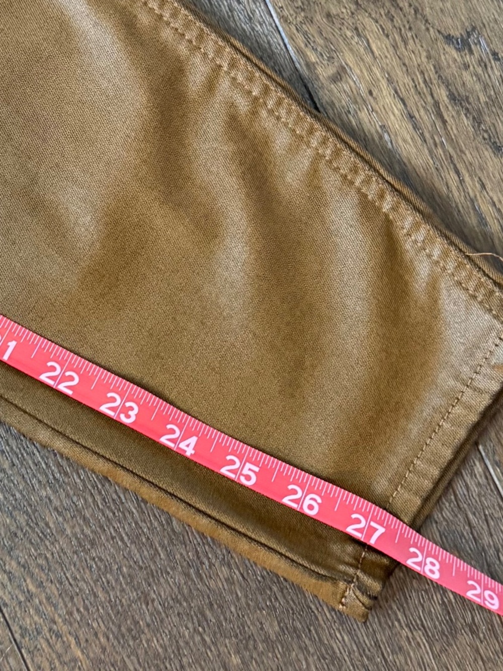 KUT from the Kloth Coated Skinny Jeans — Bronze/Camel, Size 14 - Picture 3 of 8